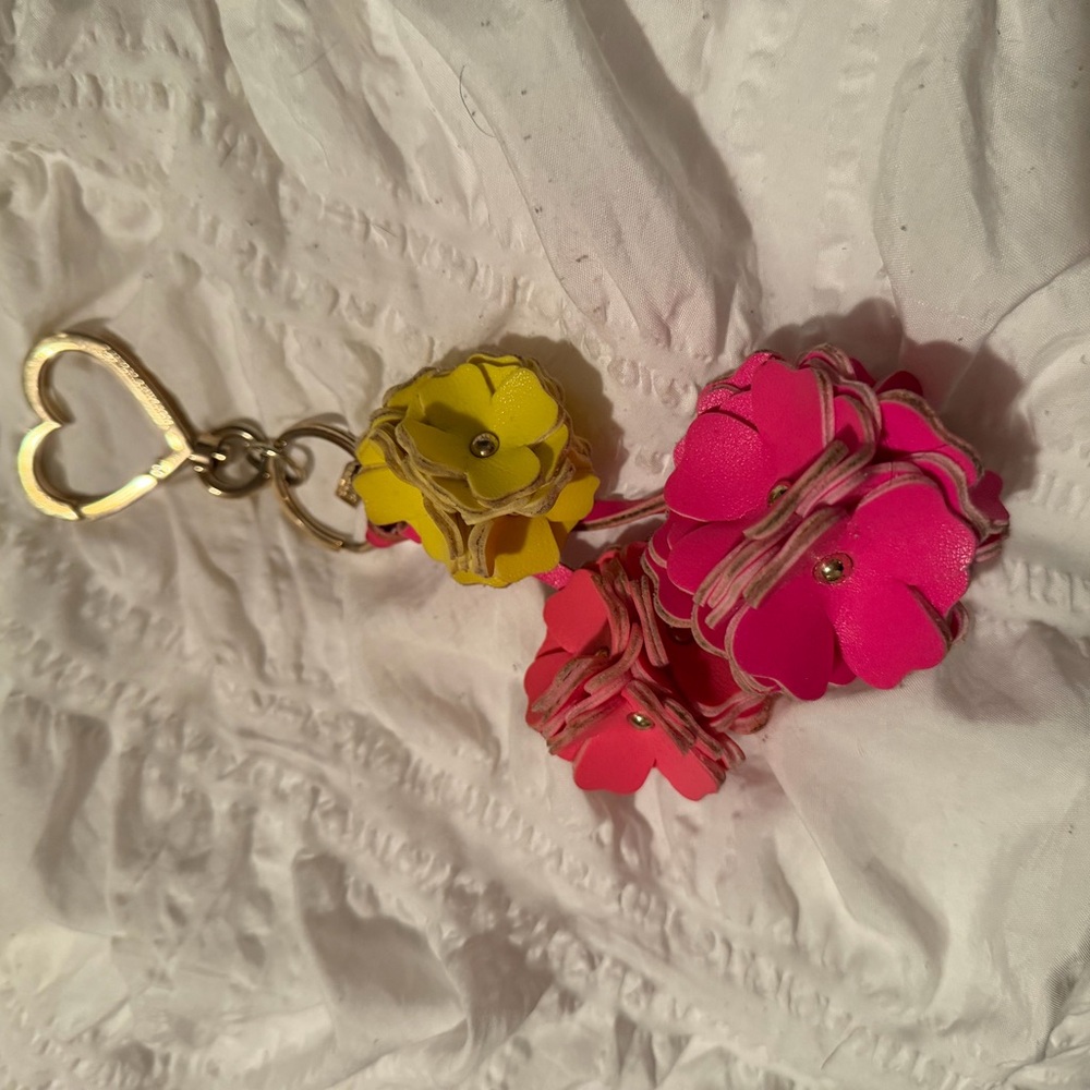 Victoria's Secret Pink and Yellow Floral Key Holder